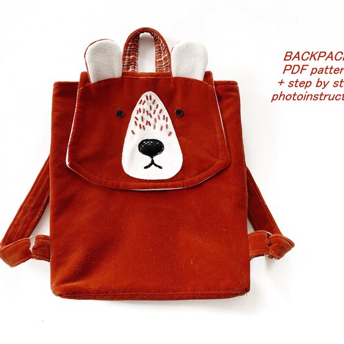 Toddler Backpack Sewing Pattern Dog Backpack Pattern PDF Etsy