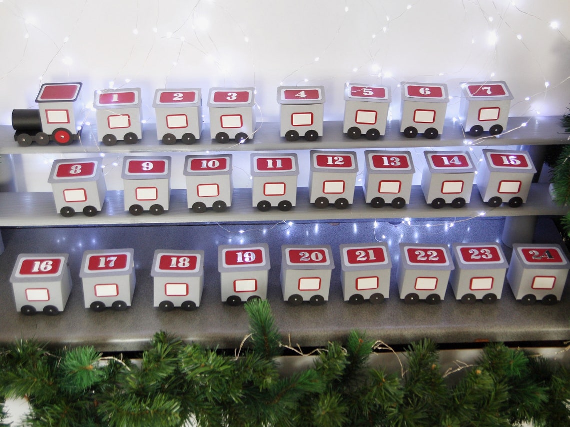 Countdown to Christmas/ Train Set DIY Advent Calendars/ Art Supplies ...