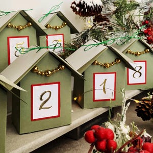 Make Your Advent Calendar/  DIY kit Christmas Village Advent/ Create Countdown calendar for Family & Friends.