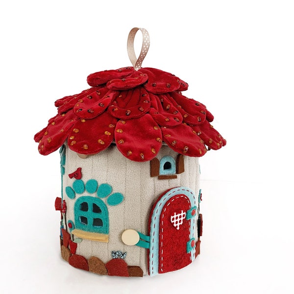 Fairy house sewing pattern Felt house Fabric doll house PDF pattern