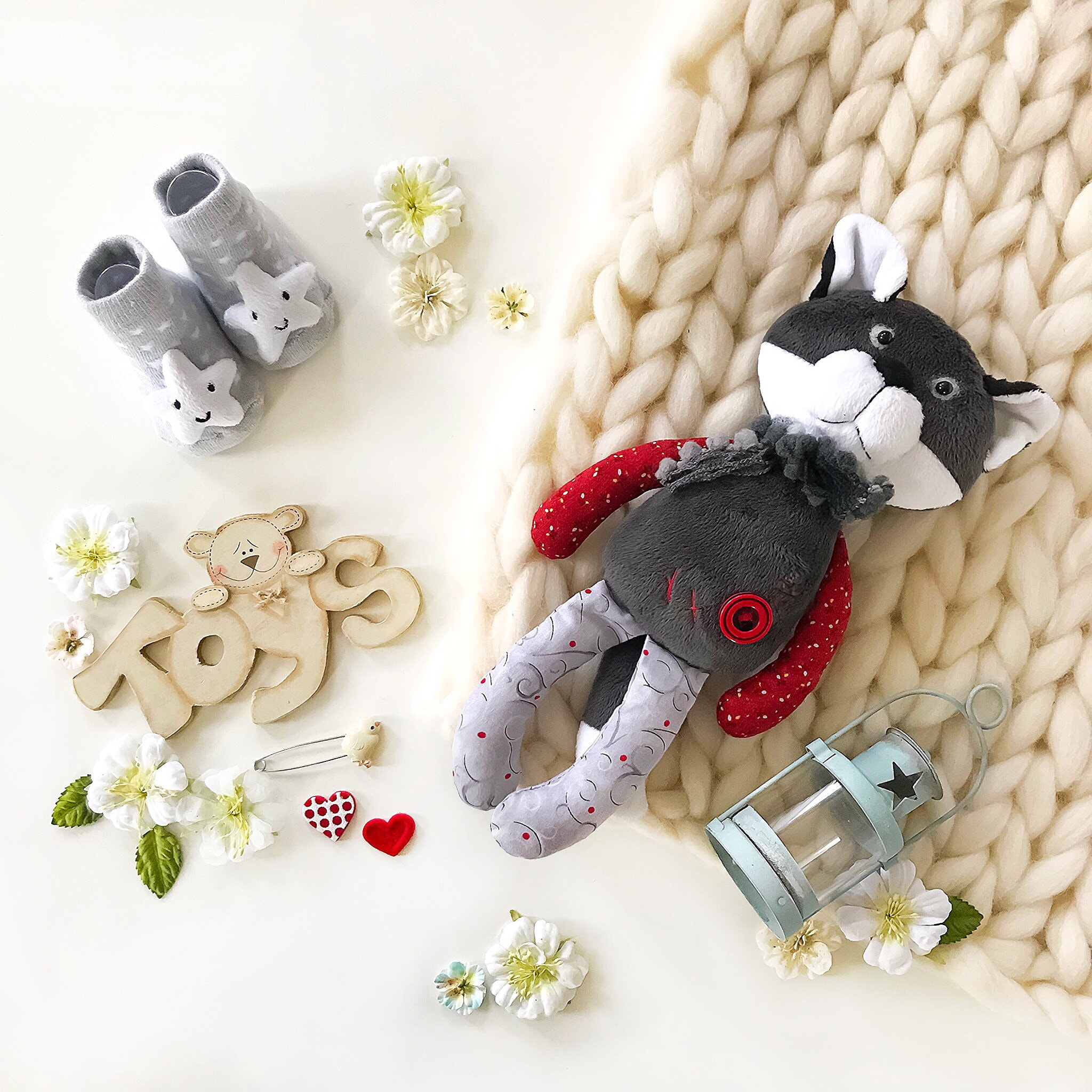 Poupée loup en peluche Loup en peluche Animal en peluche pour garçon