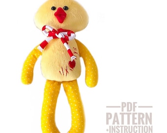 Сhick pattern PDF chick sewing pattern Stuffed animal patterns
