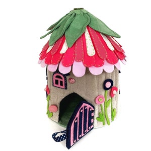 Felt woodland house pattern Gnome fairy doll house sewing pattern PDF