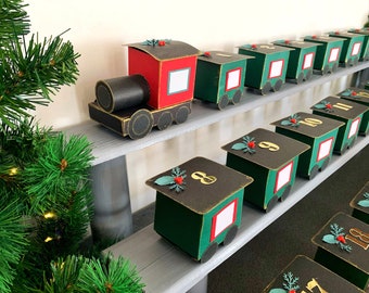 DIY advent calendar kit Countdown to Christmas train set Advent calendar boxes