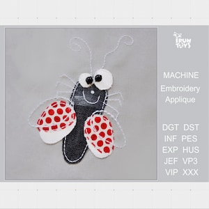 Beetle embroidery design Bug applique Machine embroidery pattern 4 Sizes