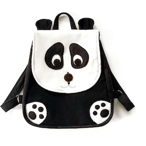 Panda backpack pattern Toddler backpack boy sewing pattern PDF Kindergarten rucksack