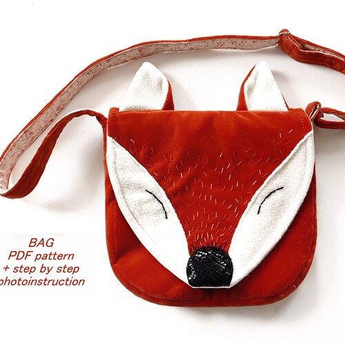 Fox Kids Purse Pattern PDF Kids Messenger Bag Sewing Pattern Etsy