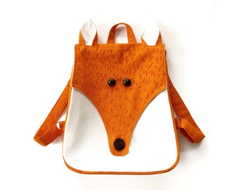 Fox backpack pattern PDF toddler backpack sewing pattern Kindergarten rucksack