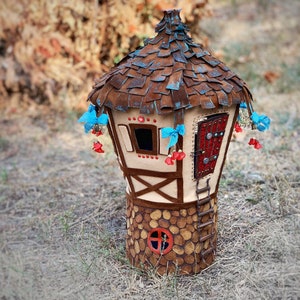 Felt house sewing pattern Fairy house Felt pretend play