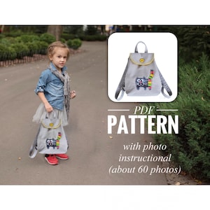 Backpack PDF Sewing Pattern, Sewing Tutorial, Sewing for kids.