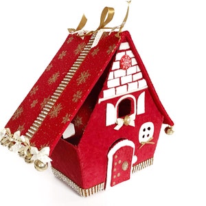 Felt house pattern Christmas fairy house sewing pattern Christmas village