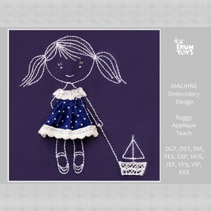 Baby girl machine embroidery designs Children applique embroidery designs for girls