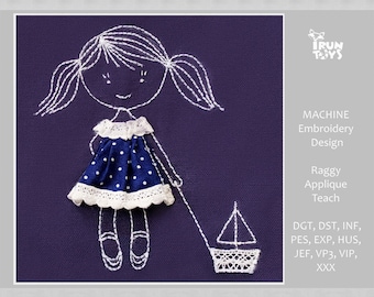 Baby girl machine embroidery designs Children applique embroidery designs for girls