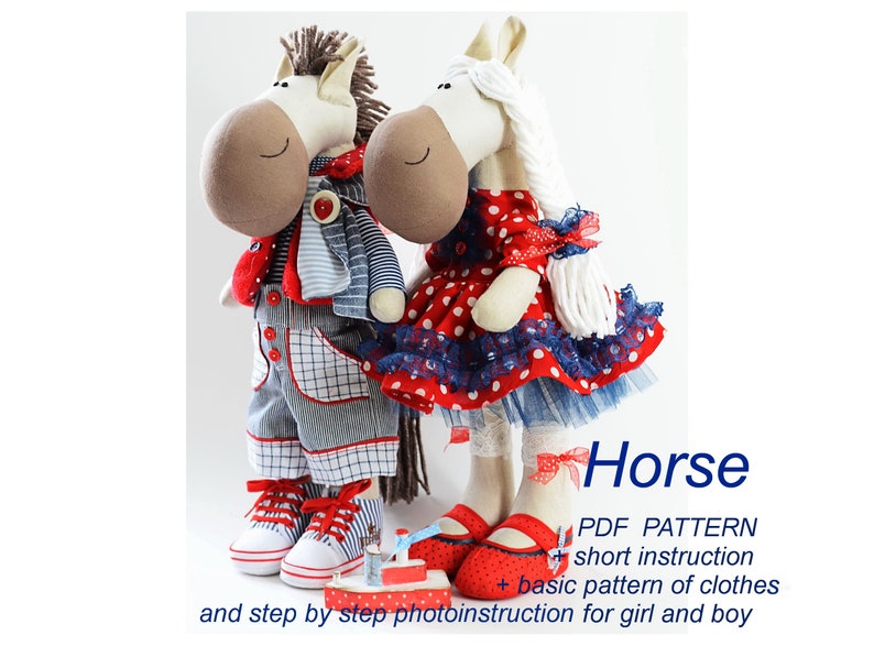 HORSE PATTERN PDF horse doll pattern pdf digital pattern Etsy