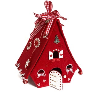 Gingerbread house sewing pattern Christmas village Fairy house PDF pattern