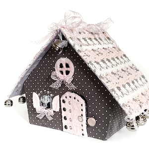 Felt gingerbread house pattern DIY Christmas decor Felt house sewing pattern