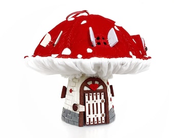 Felt house plush Sewing pattern Fairy house magic Mushroom decor