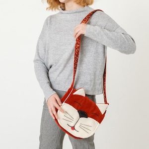 Kids messenger bag sewing pattern Cat kids purse pattern PDF