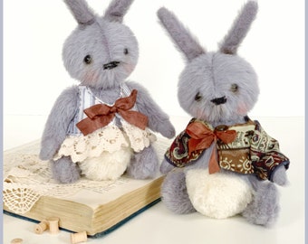 Plush bunny pattern PDF stuffed rabbit sewing pattern Cloth animal doll