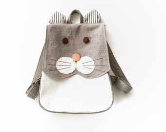 Toddler backpack sewing pattern Cat backpack pattern PDF Kindergarten rucksack