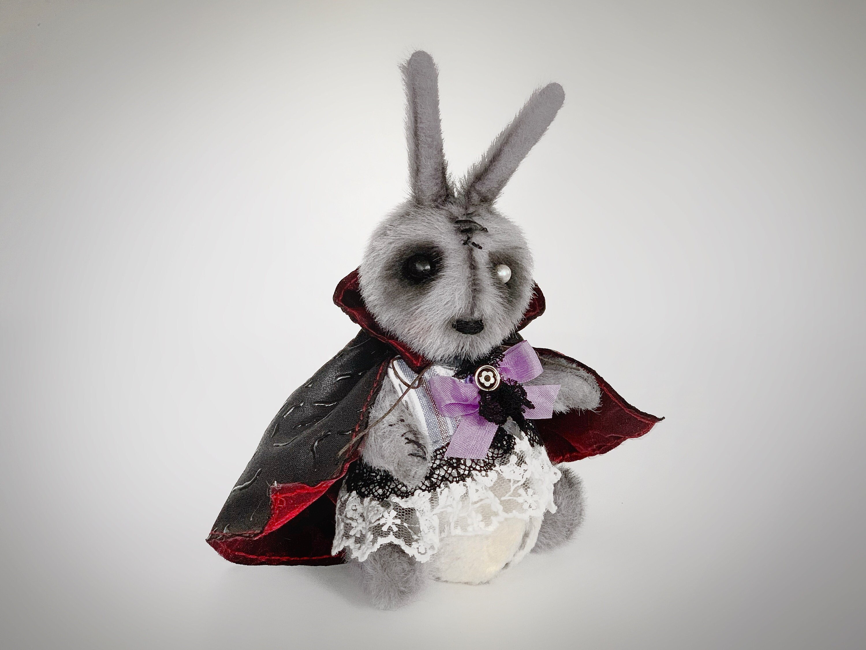 Нorror plush bunny Creepy cute plush rabbit Vampire creepy Etsy