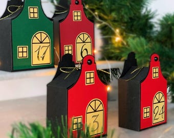 DIY Amsterdam Advent Calendar House Kit: Christmas Countdown Boxes