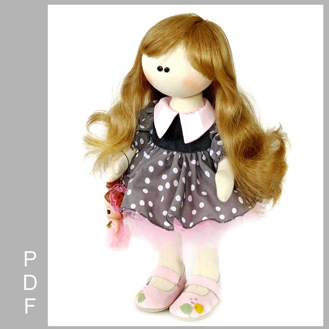PDF Cloth Doll Pattern, PDF Sewing Tutorial, Soft Doll Pattern, Art ...