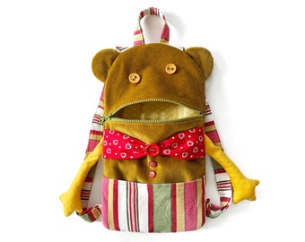 Toddler Backpack PDF Sewing Pattern Frog mini backpack pattern