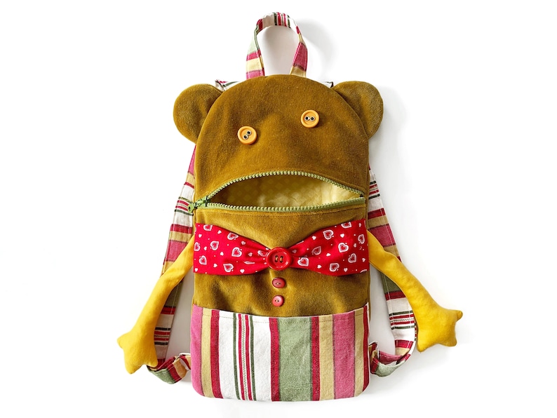 Toddler Backpack PDF Sewing Pattern Funny Monster Mini Etsy