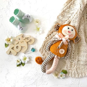 Stuffed monkey plush toy Kawaii plush monkey doll Toddler boy gift