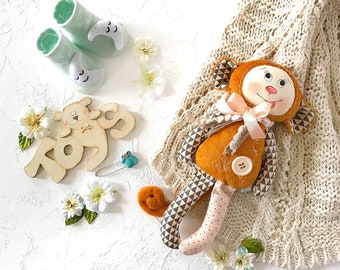 Stuffed monkey plush toy Kawaii plush monkey doll Toddler boy gift