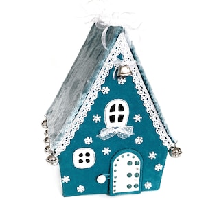 Christmas fairy house sewing pattern Winter wonderland Felt doll house PDF