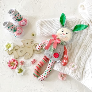 Stuffed bunny doll Plush rabbit bunny rag doll for infant