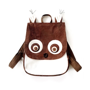 Toddler backpack sewing pattern,  Owl backpack pattern PDF, Bird Kindergarten rucksack tutorial