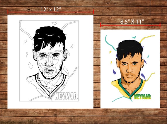 Neymar Soccer Canvas Pre Outlined You Paint - Etsy Canada Neymar Soccer Canvas Pre Outlined You Paint - Etsy Canada