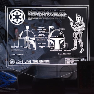 Boba Fett Plans LED sign perfect as a gift for a Star Wars geeks. Place in Man caves, bars, garages, desks, bed room.