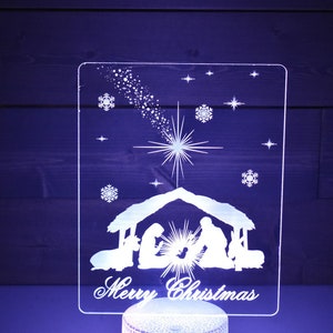 The Nativity is perfect as a gift for a Christians and lovers of Christmas. Place in Man caves, bars, garages, desks, room