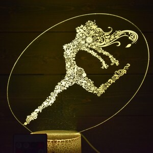 Dancing Flower Girl LED sign perfect as a gift for your dancer, dancing friends or family to place in your studio, room, she shed or office