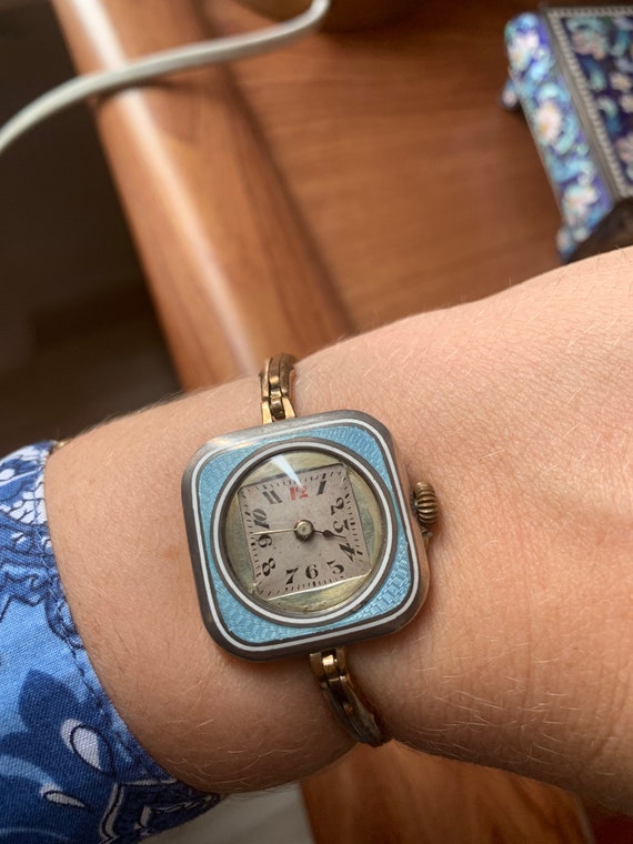 Antique Enamel art Art Deco watch