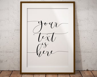 Custom Quote Print, Printable Customised Quotes Digital Art