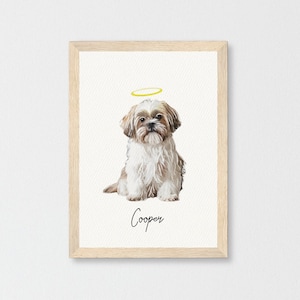 Custom Watercolor Pet Memorial Portraits Using Pet Photo Personalized Digital Dog Portraits Cat Portraits Custom Dog Portraits Custom Art