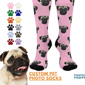 Custom Pet Photo Socks Personalized Pet Socks Custom Dog Socks Custom Cat Socks Fathers Day Gifts Cat Dad Gift Dog Dad Gifts Dog Face Socks