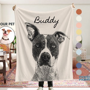 Individuelle Haustierdecke mit Haustierfoto + Name Individuelle Hundedecke Personalisierte Hundedecken Katzenbilddecke Haustierfoto