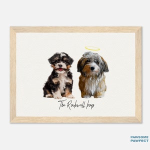 Custom Watercolor Pet Memorial Portraits Using Pet Photo Personalized Digital Dog Portraits Cat Portraits Custom Dog Portraits Custom Art