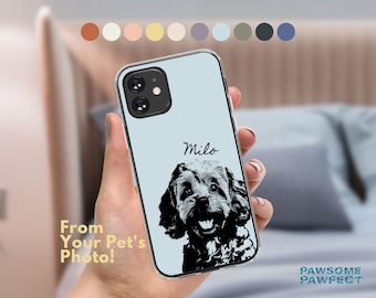 Custom Pet Phone Case Using Pet Photo + Name Custom Dog Phone Case Custom Cat Phone Case Personalized Phone Case Cat iPhone Case