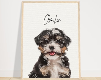 Aangepaste aquarelportretten met huisdierfoto Gepersonaliseerde digitale hondenportretten Kattenportretten Aangepaste hondenportretten Aangepaste huisdierherdenkingskunst