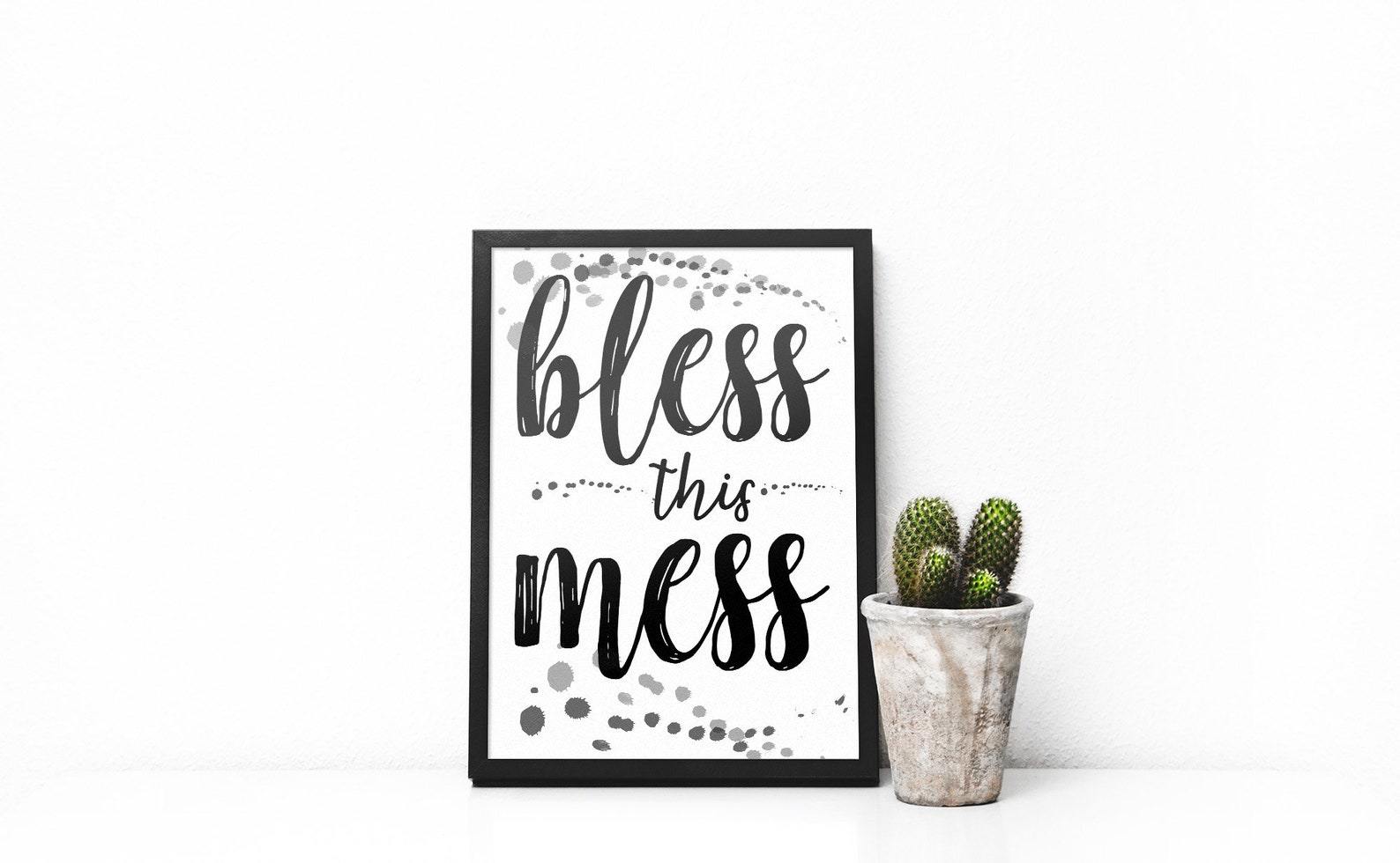 Inspirational Quote Bless This Mess Sign Printable Playroom | Etsy