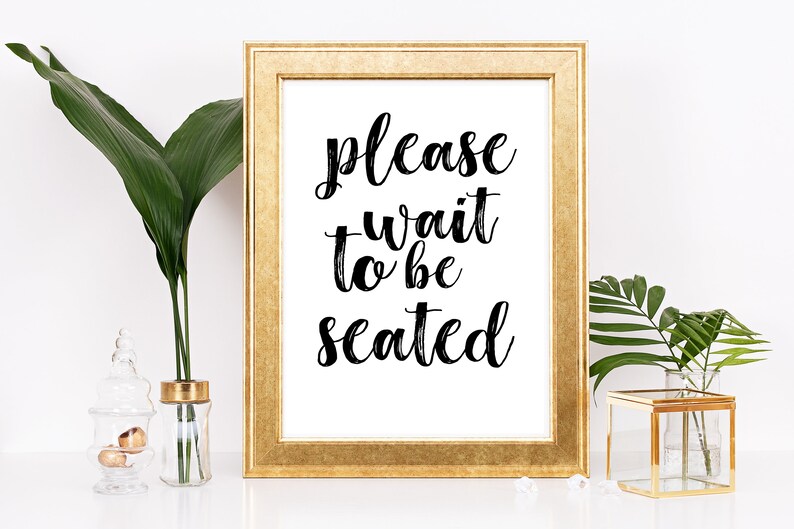 Please Wait To Be Seated Funny Bathroom Wall Art Printable | Etsy