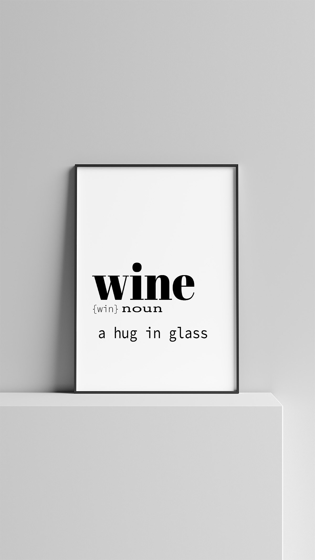 Wine Definition Dictionary Art Print Poster Printables Etsy