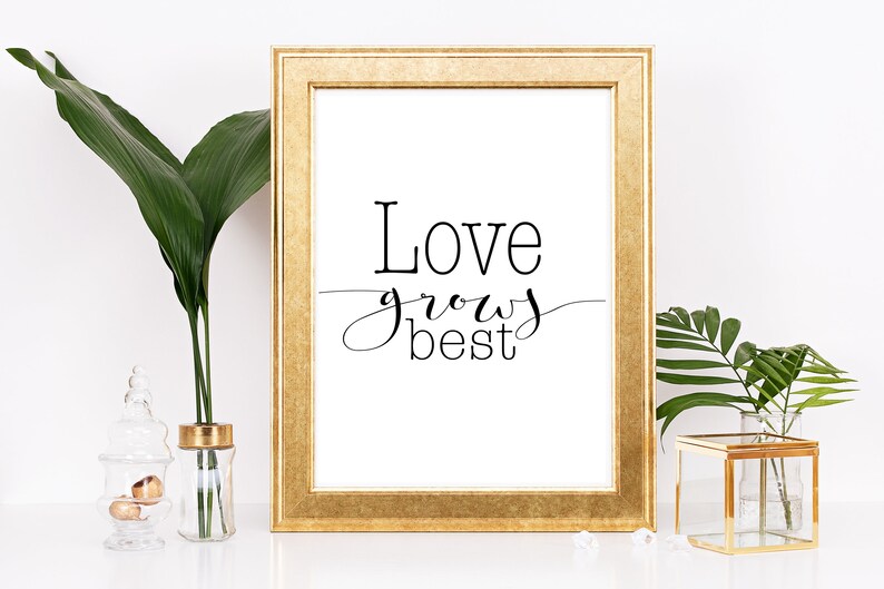 Love Grows Best in Little Houses Set of 3 Prints Printable | Etsy